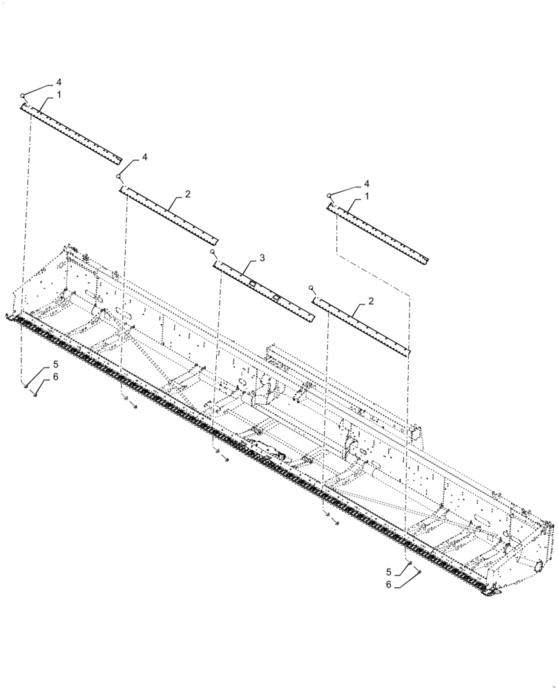 Схема запчастей Case IH 3152 - (58.110.09[02]) - CUTTERBAR, 3" STD GUARD 40FT (58) - ATTACHMENTS/HEADERS