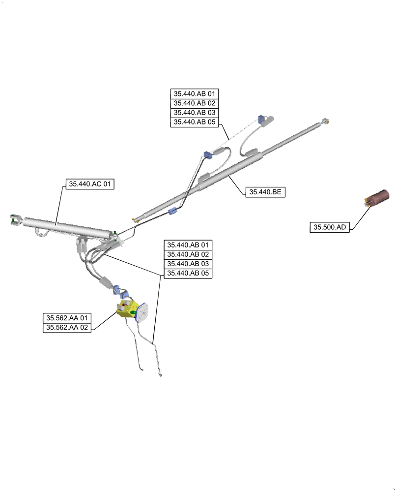Схема запчастей Case IH 9240 - (00.000.35[06]) - PICTORIAL INDEX - HYDRAULIC SYSTEMS (00) - GENERAL & PICTORIAL INDEX