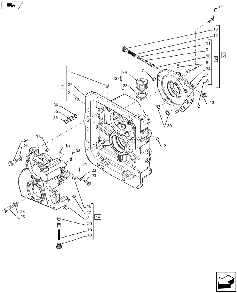 Схема запчастей Case IH FARMALL 115U - (31.114.AH[01]) - VAR - 330801, 331729, 391727, 390433 - PTO, SHIELD (31) - IMPLEMENT POWER TAKE OFF