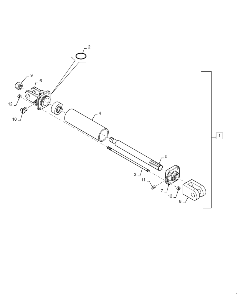 Схема запчастей Case IH 2150 - (35.100.AB[03]) - HYDRAULIC CYLINDER 2.5 X 8 (35) - HYDRAULIC SYSTEMS