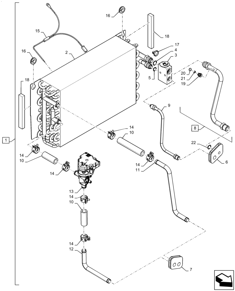 Схема запчастей Case IH PATRIOT 3340 - (50.100.AP[03]) - STANDARD HVAC ASSY (50) - CAB CLIMATE CONTROL