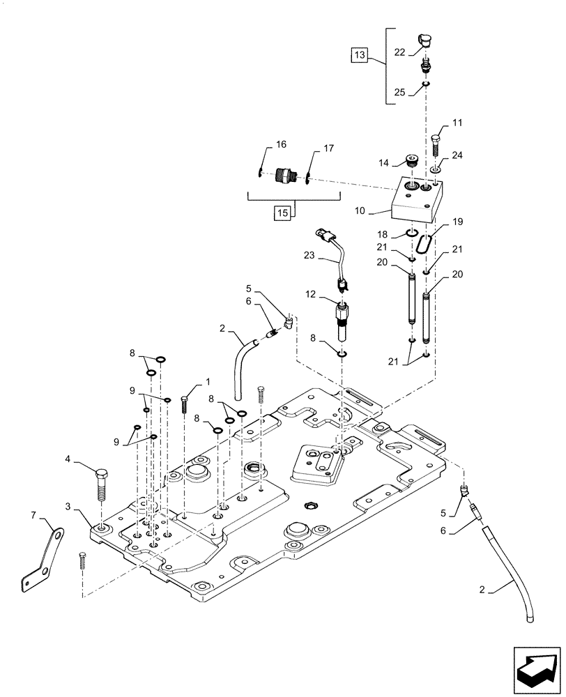 Схема запчастей Case IH MAGNUM 2654 - (27.100.AB[05]) - VAR - 420216, 420218, 420219 - COVER ASSY, FINAL DRIVE HOUSING - STANDARD REAR AXLE (27) - REAR AXLE SYSTEM