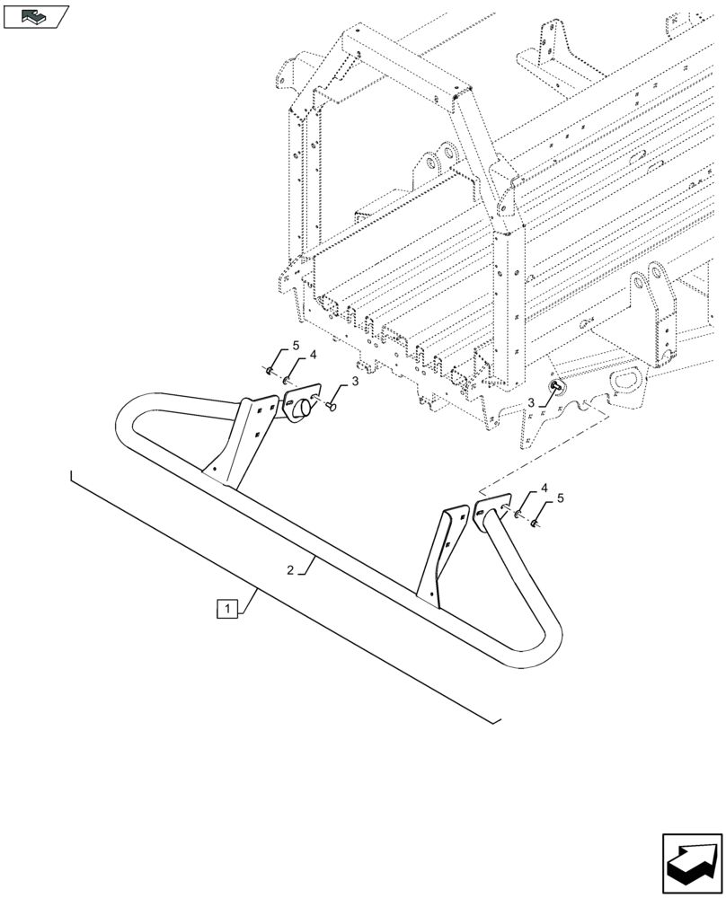 Схема запчастей Case IH LB334S - (88.090.004) - DIA KIT: BUMPER - D092 (88) - ACCESSORIES