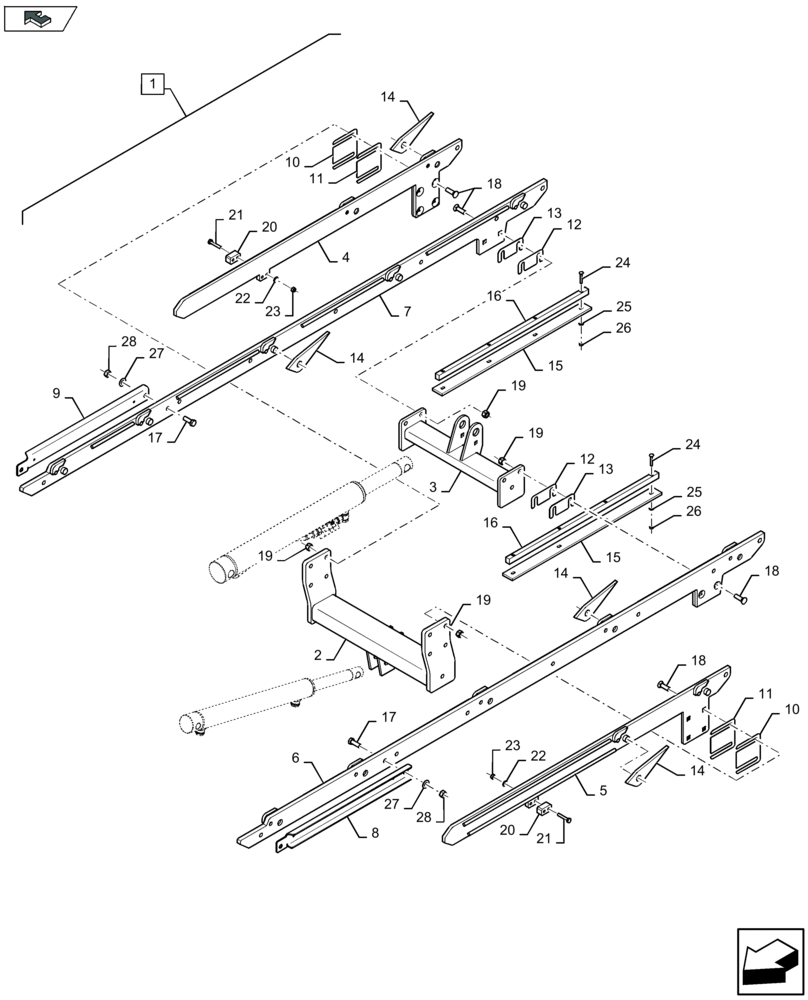 Схема запчастей Case IH LB434R - (88.070.011[01]) - SERVICE KIT : STANDARD AND PARTIAL BALE EJECTION MECHANISM - C084 (88) - ACCESSORIES