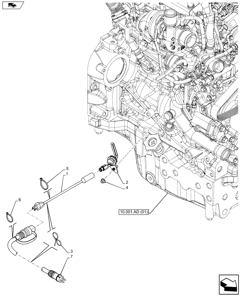 Схема запчастей Case IH FARMALL 105U - (55.202.AE[03]) - VAR - 744982 - BLOCK HEATER, 240V (55) - ELECTRICAL SYSTEMS