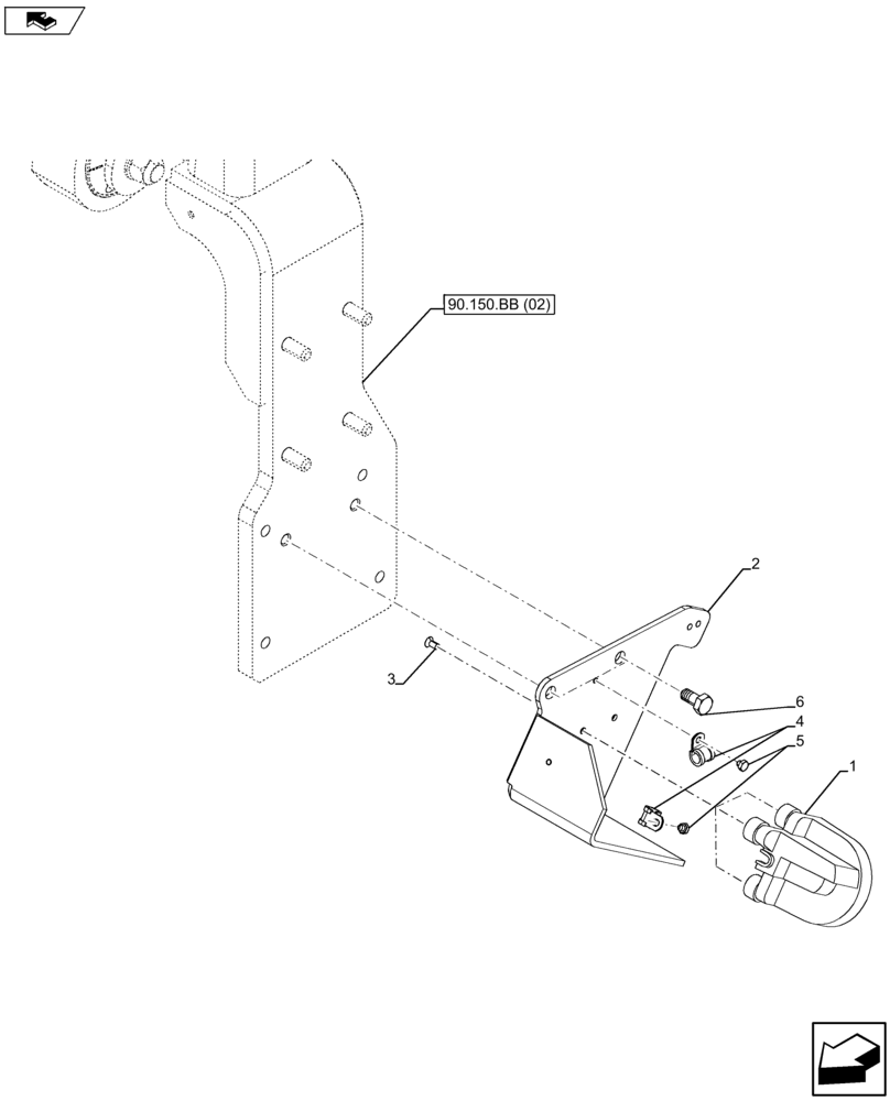 Схема запчастей Case IH FARMALL 105U - (55.680.AO[03]) - VAR - 334703 - RADAR, NA (55) - ELECTRICAL SYSTEMS