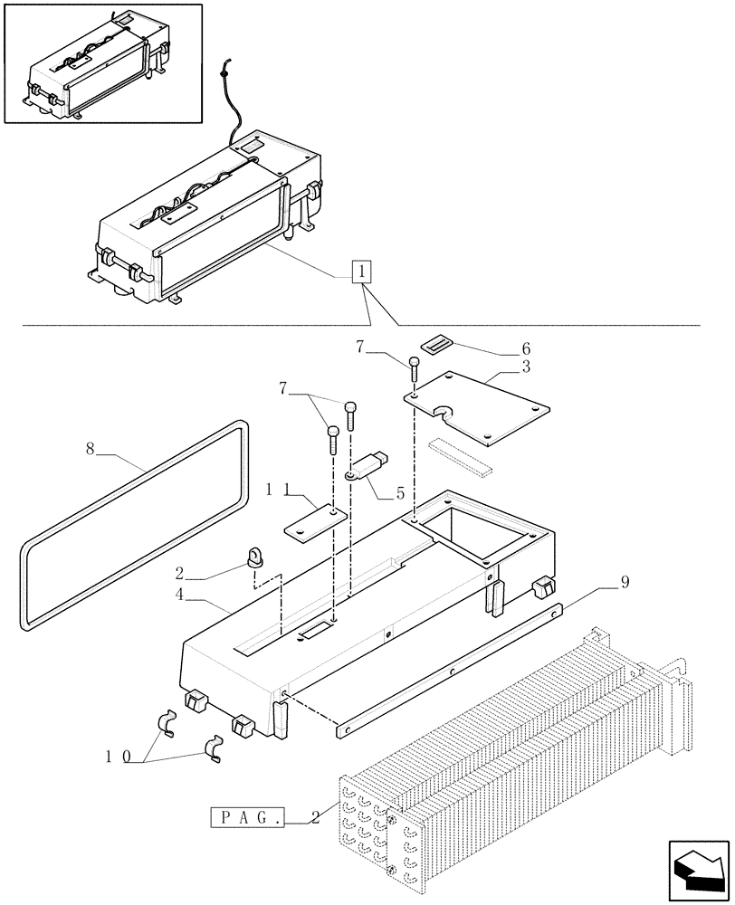 Схема запчастей Case IH PUMA 165 - (1.94.2/ F[01]) - AIR CONDITIONER - BREAKDOWN (10) - OPERATORS PLATFORM/CAB