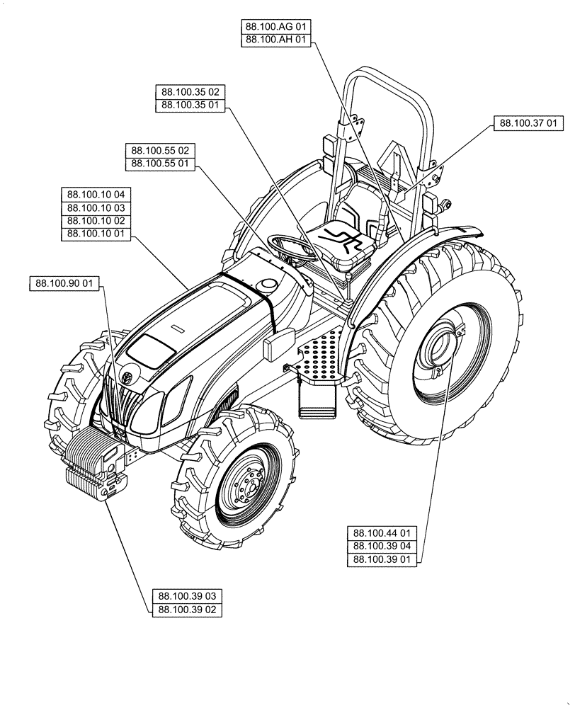 Схема запчастей Case IH FARMALL 50A - (00.000.88[01]) - PICTORIAL INDEX - ACCESSORIES (00) - GENERAL & PICTORIAL INDEX