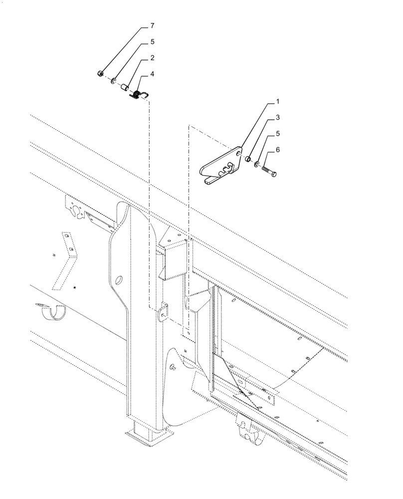 Схема запчастей Case IH 4416-30 - (58.130.BG) - LATCH, ASSY, FEEDER (58) - ATTACHMENTS/HEADERS