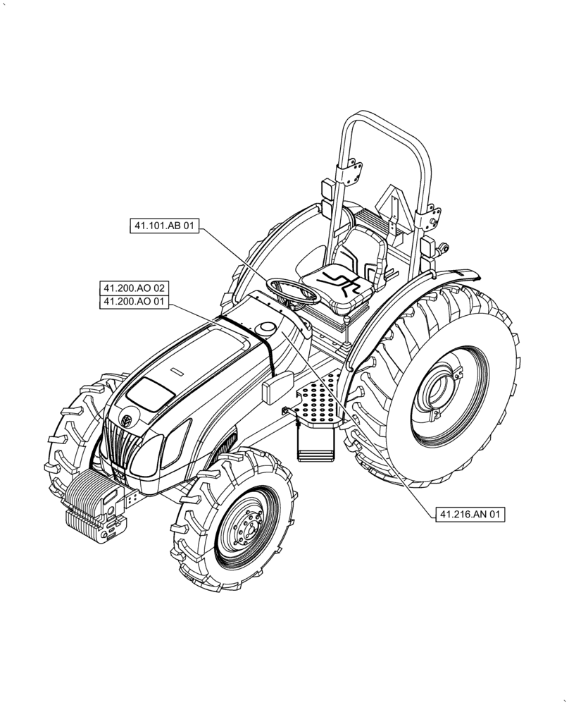 Схема запчастей Case IH FARMALL 70A - (41.000.00[01]) - SECTION INDEX - STEERING (41) - STEERING