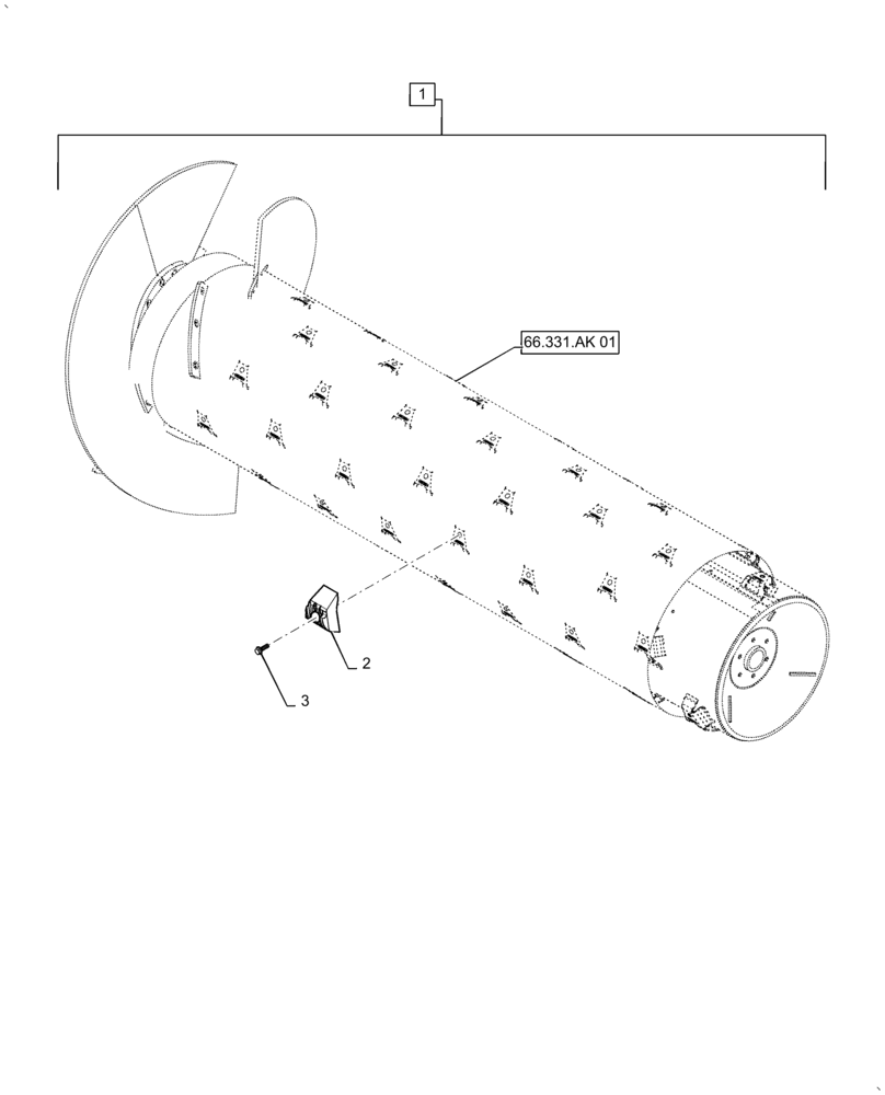 Схема запчастей Case IH AF4077 - (88.100.66[02]) - KIT, RASP BAR (88) - ACCESSORIES