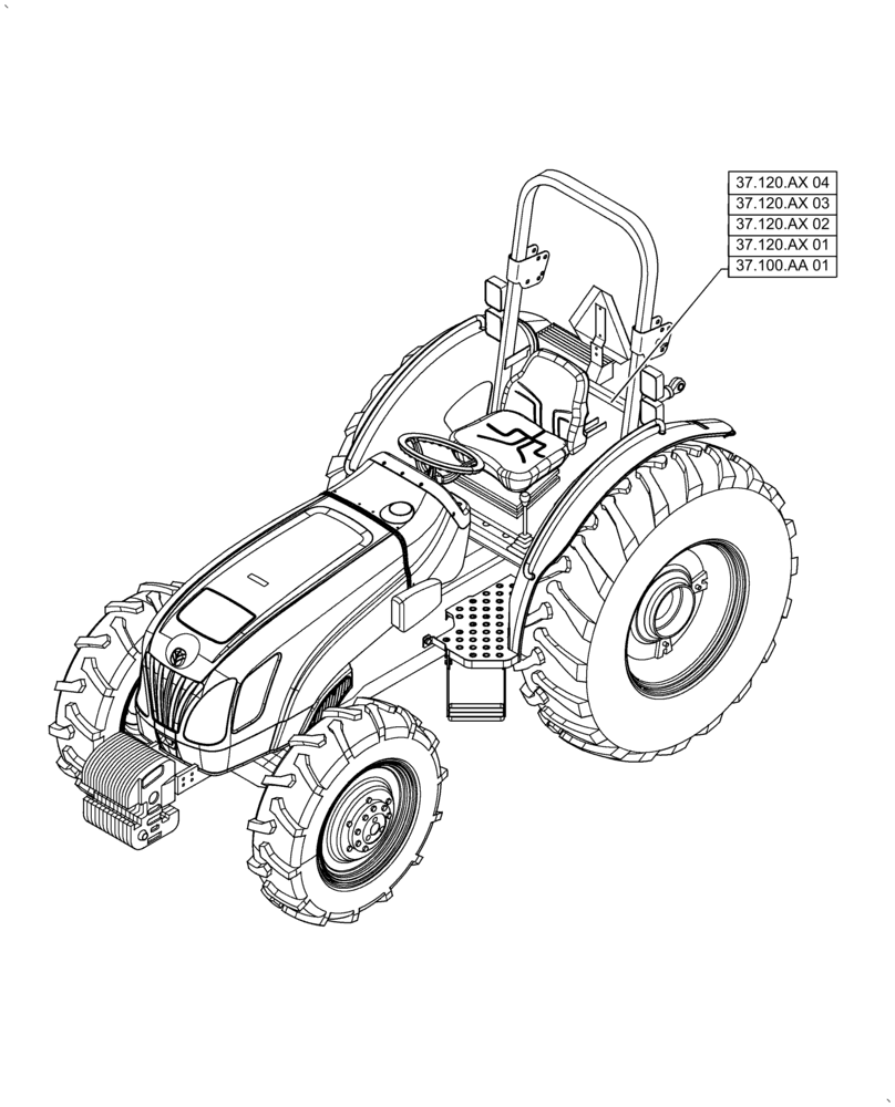 Схема запчастей Case IH FARMALL 50A - (00.000.37[01]) - PICTORIAL INDEX - HITCHES, DRAWBARS AND IMPLEMENT COUPLINGS (00) - GENERAL & PICTORIAL INDEX