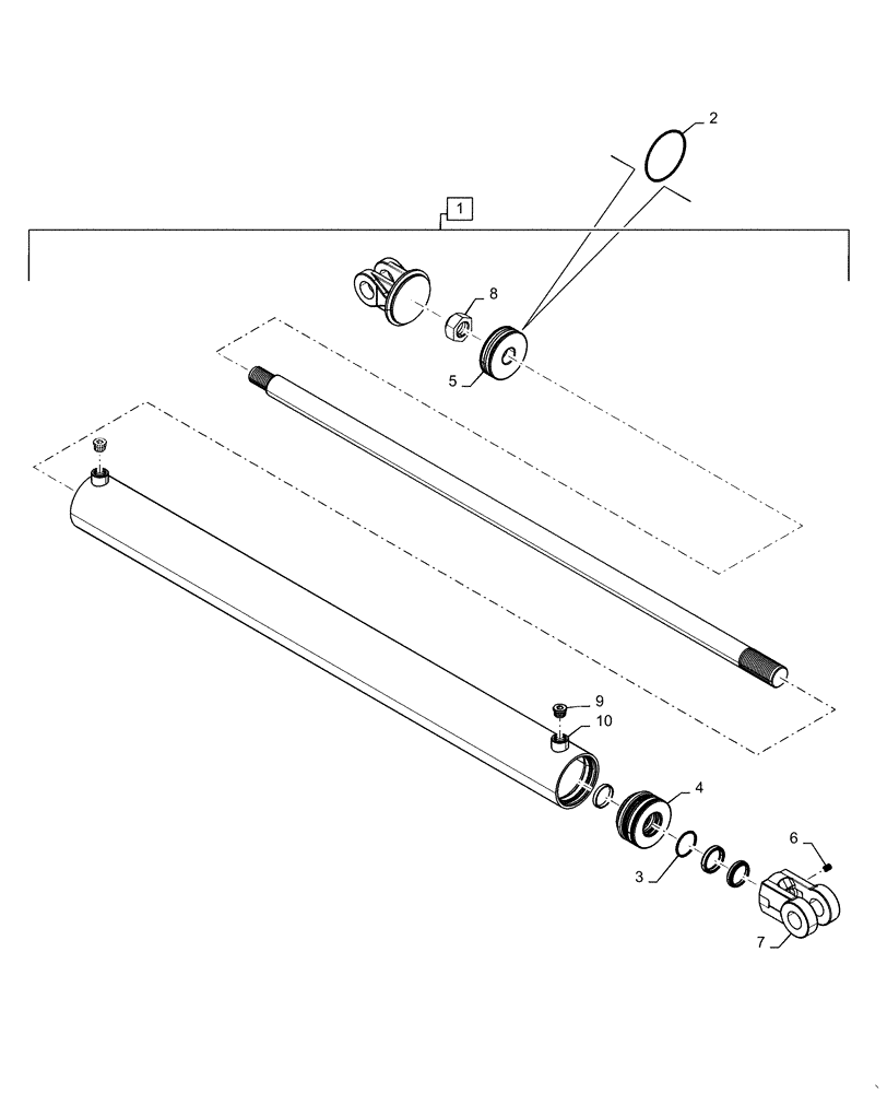 Схема запчастей Case IH TRUE-TANDEM 335VT - (35.100.BI[01]) - HYDRAULIC CYLINDER 3.5X42 W/1.5 (35) - HYDRAULIC SYSTEMS