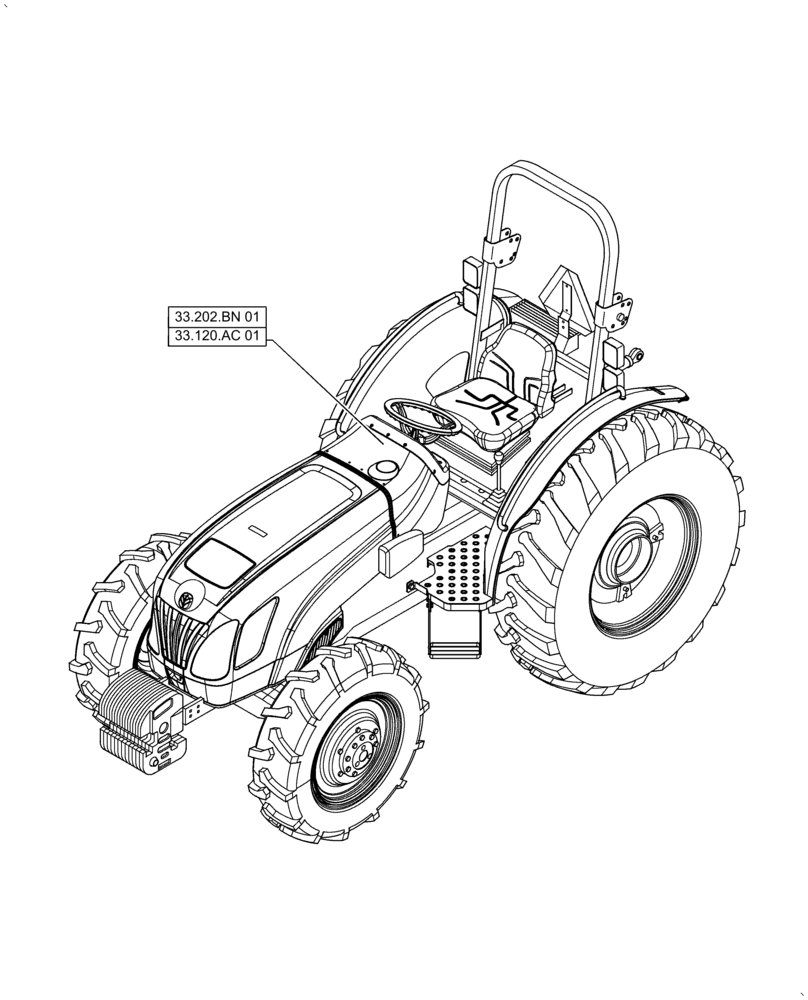 Схема запчастей Case IH FARMALL 70A - (00.000.33[01]) - PICTORIAL INDEX - BRAKES & CONTROLS (00) - GENERAL & PICTORIAL INDEX