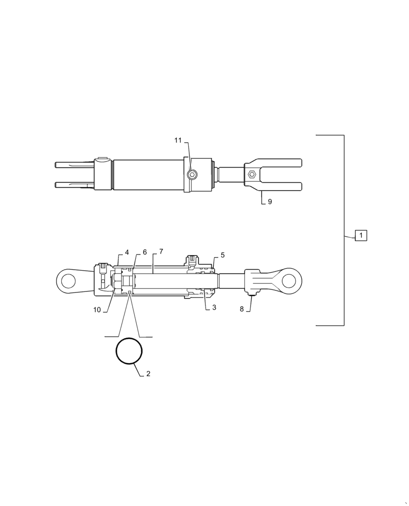 Схема запчастей Case IH TRUE-TANDEM 335VT - (35.100.BI[04]) - HYDRAULIC CYLINDER 2.0X4 W/1.13 CHRM ROD (35) - HYDRAULIC SYSTEMS