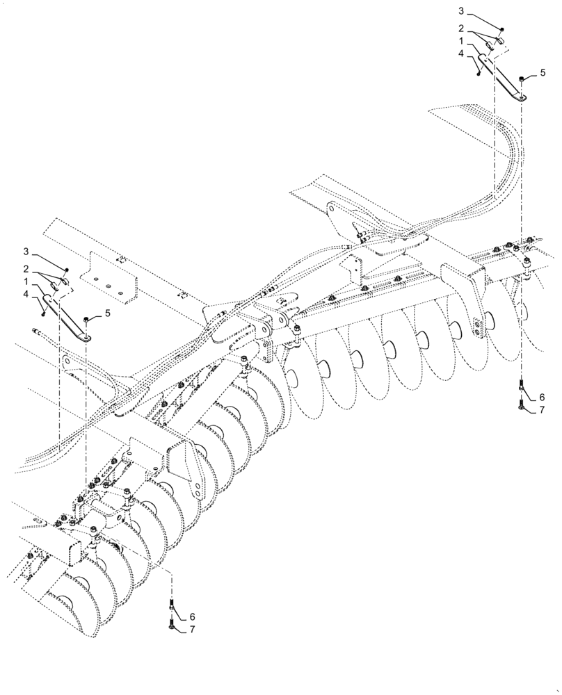 Схема запчастей Case IH TRUE-TANDEM 375 - (35.525.AA[04]) - HOSE SUPPORT (35) - HYDRAULIC SYSTEMS