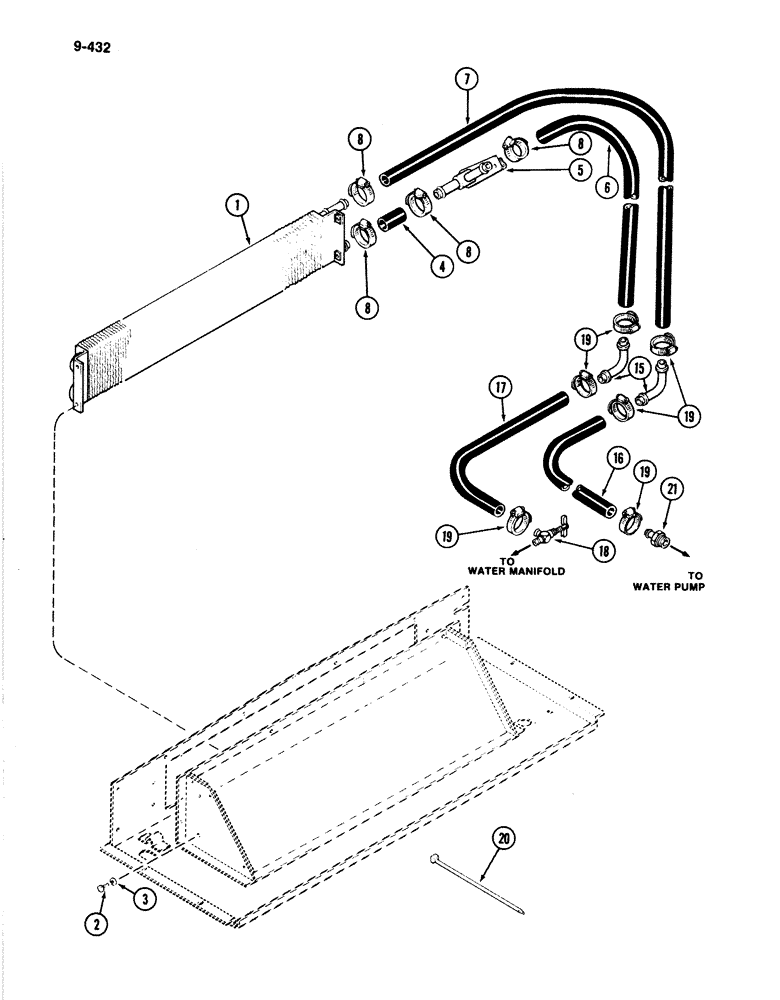 Схема запчастей Case IH 4894 - (9-432) - CAB HEATER (09) - CHASSIS/ATTACHMENTS