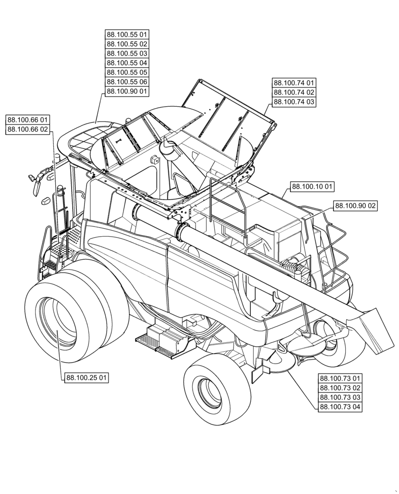Схема запчастей Case IH 6140 - (00.000.88) - PICTORIAL INDEX - ACCESSORIES (00) - GENERAL & PICTORIAL INDEX