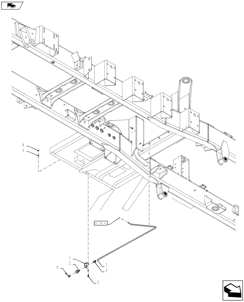 Схема запчастей Case IH TITAN 4540 - (36.100.AC[03]) - REMOTE AIR COUPLER (36) - PNEUMATIC SYSTEM