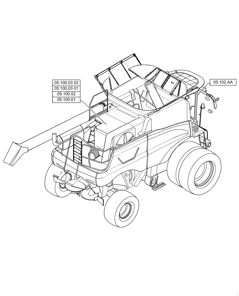 Схема запчастей Case IH 6140 - (00.000.05) - PICTORIAL INDEX - MACHINE COMPLATION AND EQUIPMENT (00) - GENERAL & PICTORIAL INDEX
