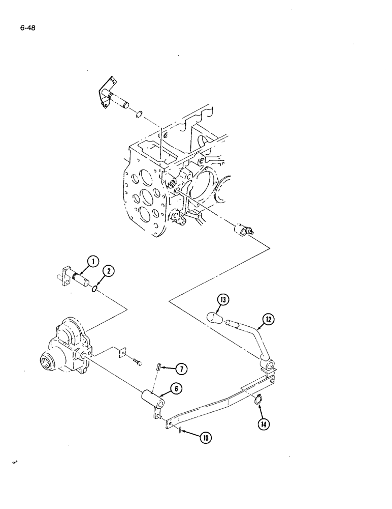 Схема запчастей Case IH 1120 - (6-48) - MFD SHIFT LEVER AND LINKAGE, STANDARD (06) - POWER TRAIN