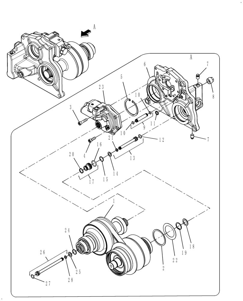 Схема запчастей Case IH FARMALL 40B CVT - (21.600.AC) - VARIATOR (21) - TRANSMISSION