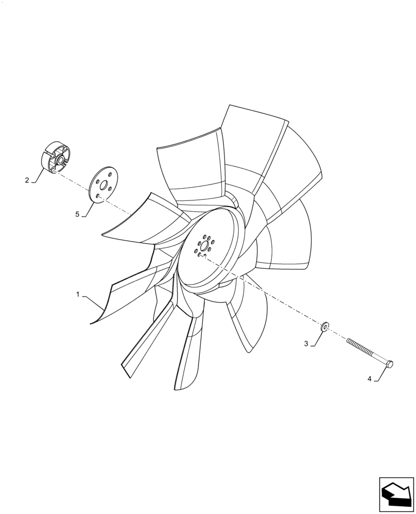 Схема запчастей Case IH TITAN 4540 - (10.414.AC[01]) - FAN (10) - ENGINE