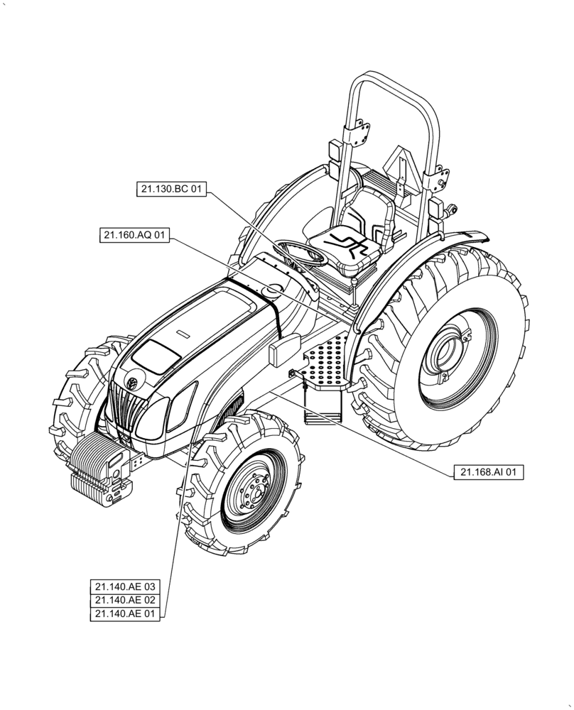 Схема запчастей Case IH FARMALL 50A - (21.000.00[01]) - SECTION INDEX - TRANSMISSION, 2WD (21) - TRANSMISSION
