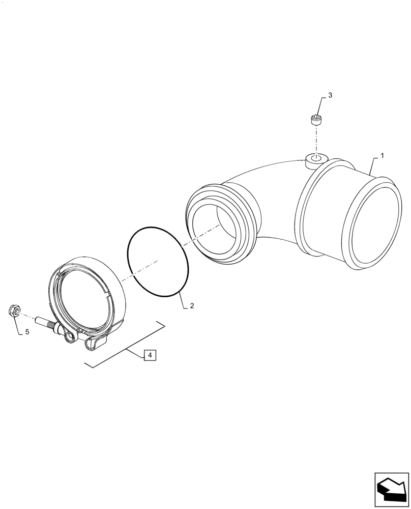 Схема запчастей Case IH TITAN 3540 - (10.254.AC[01]) - TURBOCHARGER ELBOW (10) - ENGINE