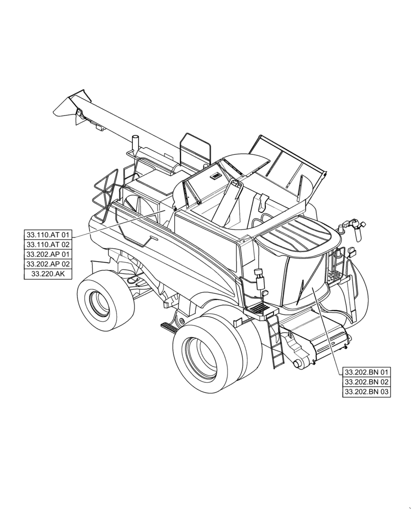 Схема запчастей Case IH 6140 - (00.000.33) - PICTORIAL INDEX - BRAKES & CONTROLS (00) - GENERAL & PICTORIAL INDEX