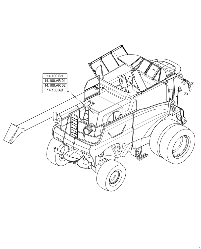Схема запчастей Case IH 6140 - (00.000.14) - PICTORIAL INDEX - MAIN GEARBOX & DRIVE (00) - GENERAL & PICTORIAL INDEX