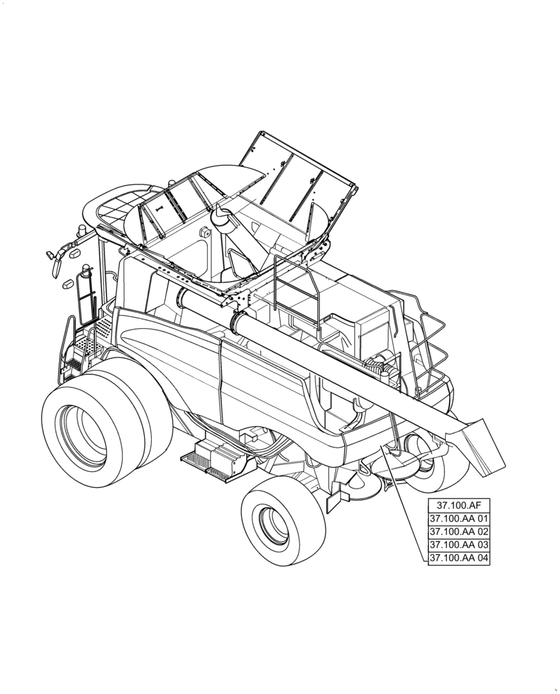 Схема запчастей Case IH 6140 - (00.000.37) - PICTORIAL INDEX - HITCHES, DRAWBARS AND IMPLEMENT COUPLINGS (00) - GENERAL & PICTORIAL INDEX