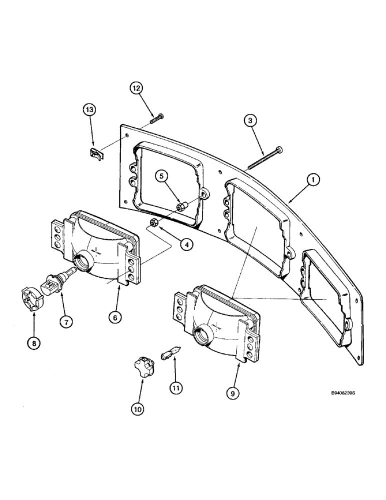 Схема запчастей Case IH 2188 - (4-46) - DRIVE AND FLOOD LAMP ASSEMBLY (06) - ELECTRICAL