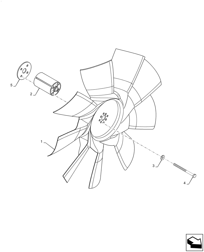 Схема запчастей Case IH TITAN 3540 - (10.414.AC[01]) - FAN (10) - ENGINE