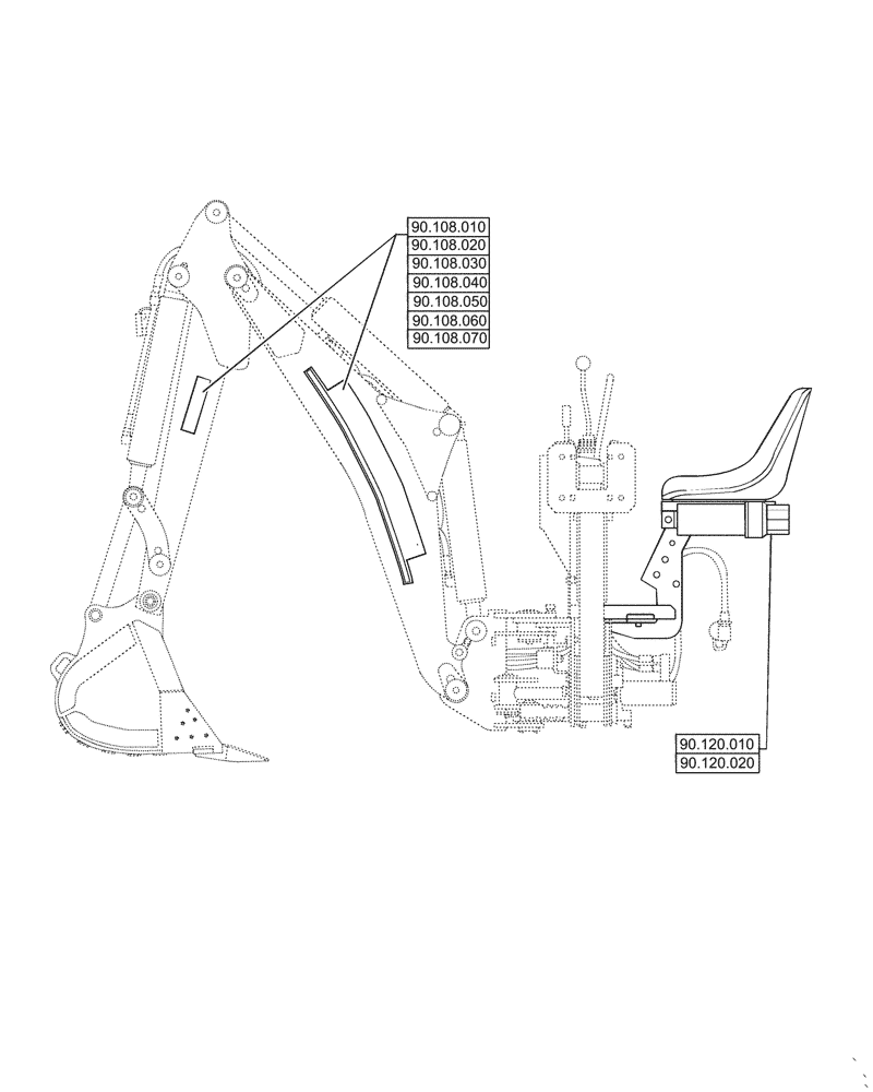 Схема запчастей Case IH BHA90 - (90.000.000) - SECTION INDEX - PLATFORM, CAB, BODYWORK & DECALS (90) - PLATFORM, CAB, BODYWORK AND DECALS