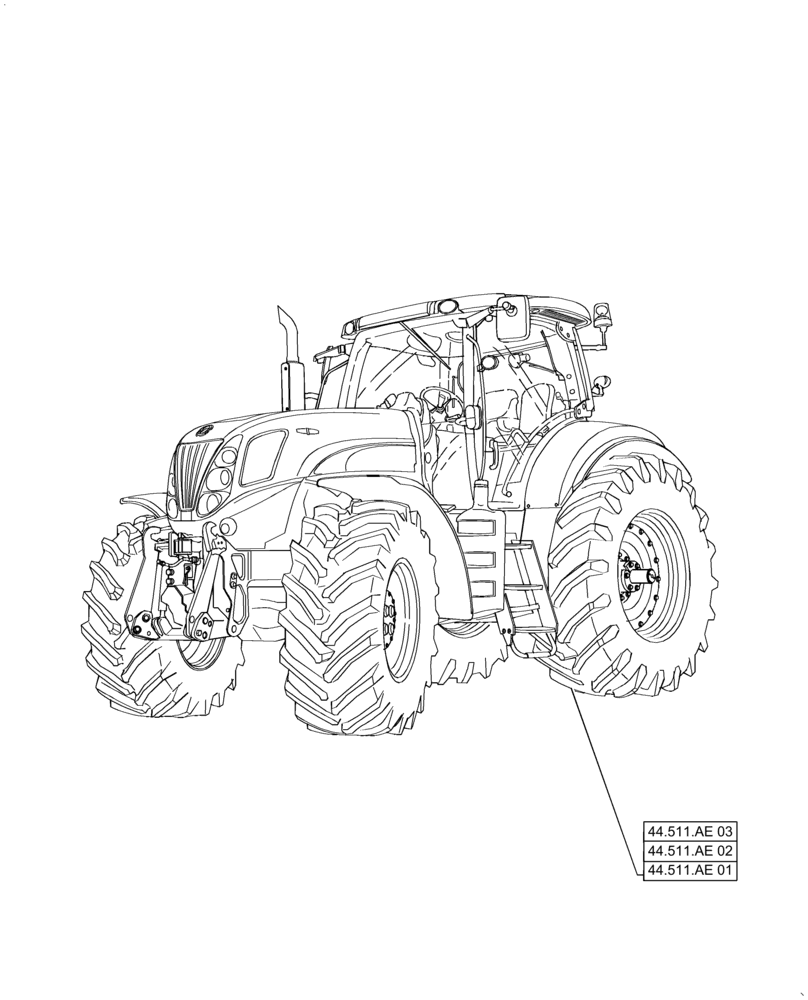Схема запчастей Case IH PUMA 2304 - (44.000.00[01]) - SECTION INDEX - WHEELS (44) - WHEELS