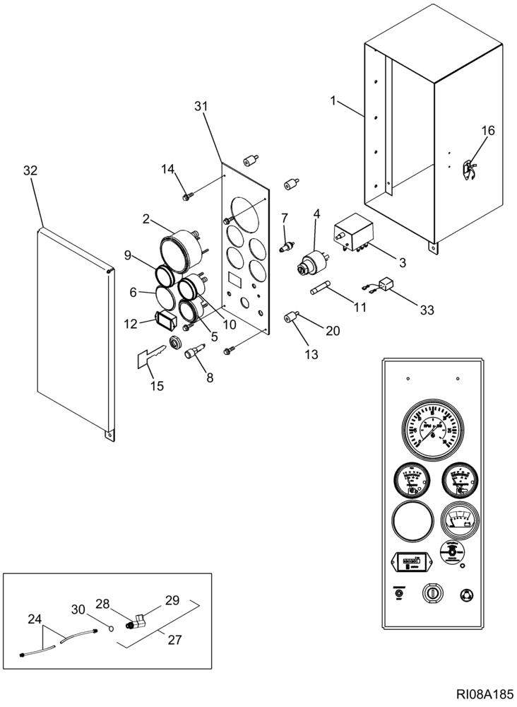 Схема запчастей Case IH P85 - (04-02) - CONTROL PANEL (04) - ELECTRICAL SYSTEMS