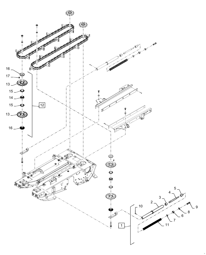 Схема запчастей Case IH 4416-30 - (58.230.AI[04]) - SPRING, SPROCKET (58) - ATTACHMENTS/HEADERS