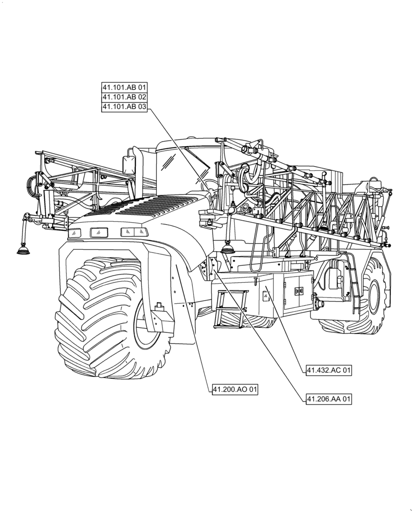 Схема запчастей Case IH TITAN 3040 - (41.000.00[01]) - SECTION INDEX - STEERING, 3040, 3540 (41) - STEERING