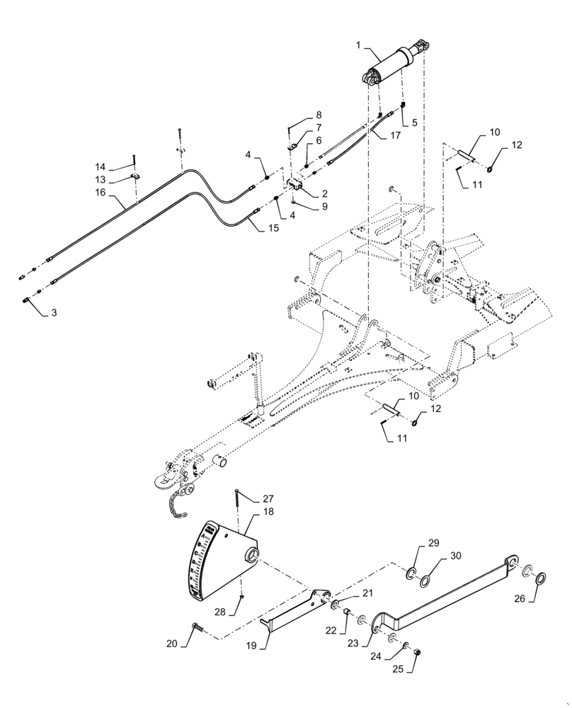 Схема запчастей Case IH TRUE-TANDEM 375 - (35.106.AA[04]) - HYDRAULIC LEVELING 375 (35) - HYDRAULIC SYSTEMS