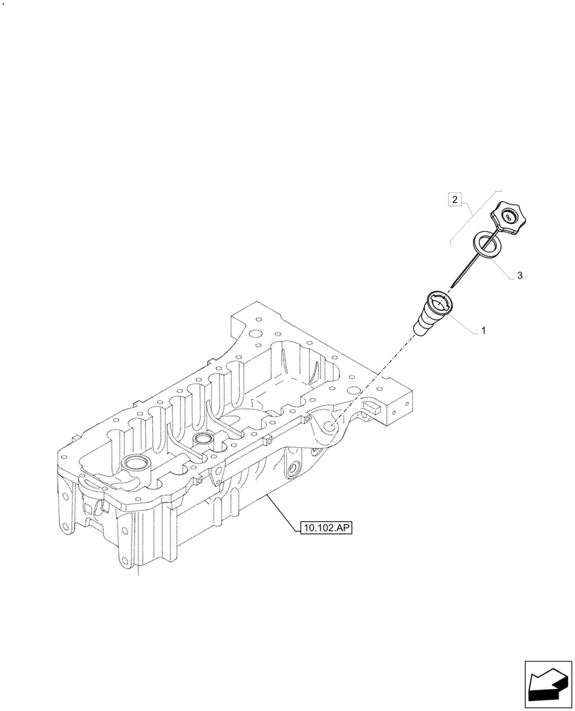 Схема запчастей Case IH F4DFE6132 B007 - (10.304.AS) - DIPSTICK (10) - ENGINE