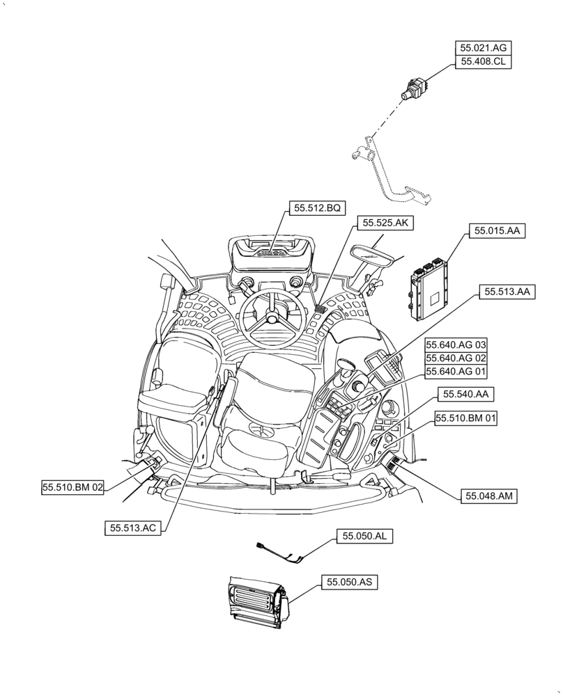 Схема запчастей Case IH PUMA2104 - (55.000.00[04]) - SECTION INDEX - ELECTRICAL SYSTEMS (55) - ELECTRICAL SYSTEMS
