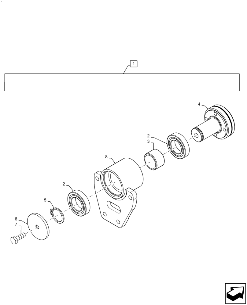 Схема запчастей Case IH TITAN 4540 - (10.414.AD[02]) - FAN DRIVE, BEARING ASSY (10) - ENGINE