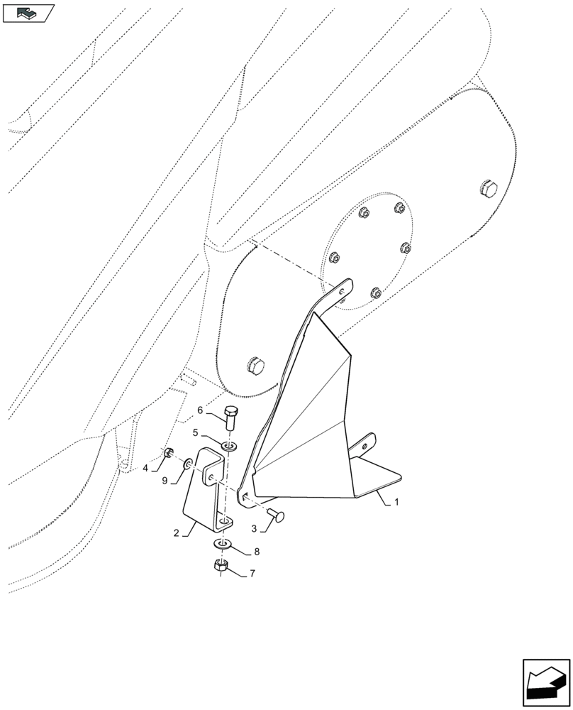 Схема запчастей Case IH 4408F-30 - (58.208.100) - HEADER DRIVE DIVIDER (58) - ATTACHMENTS/HEADERS