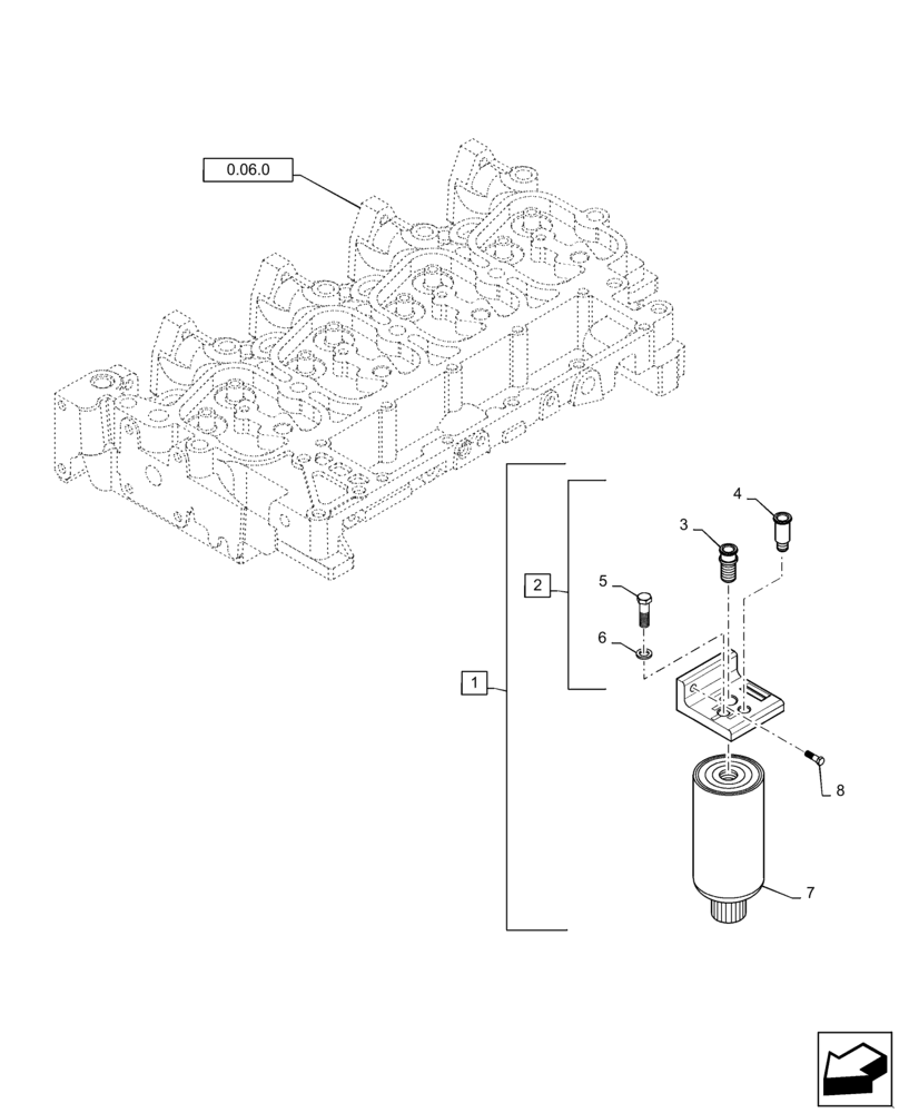 Схема запчастей Case IH P110 - (0.20.0) - FUEL FILTER (02) - ENGINE