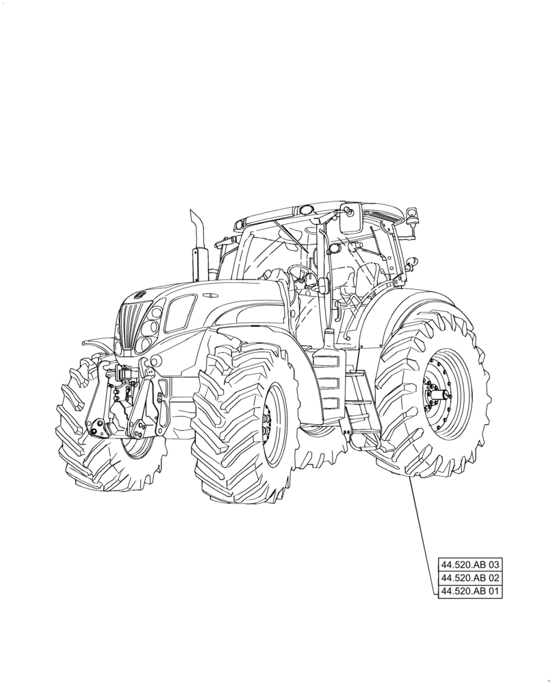 Схема запчастей Case IH PUMA 2304 - (44.000.00[02]) - SECTION INDEX - WHEELS (44) - WHEELS