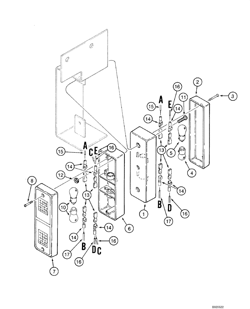 Схема запчастей Case IH 1840 - (04-14) - ROAD LAMP ASSEMBLIES, (EUROPE), JAF0098065 - (04) - ELECTRICAL SYSTEMS