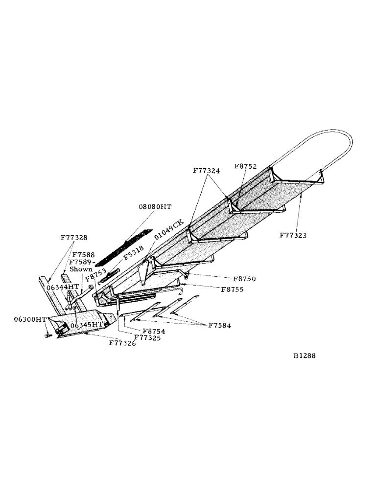 Схема запчастей Case IH 800 - (114) - BAGGING PLATFORM ATTACHMENT, BAG CHUTE (80) - CROP STORAGE/UNLOADING