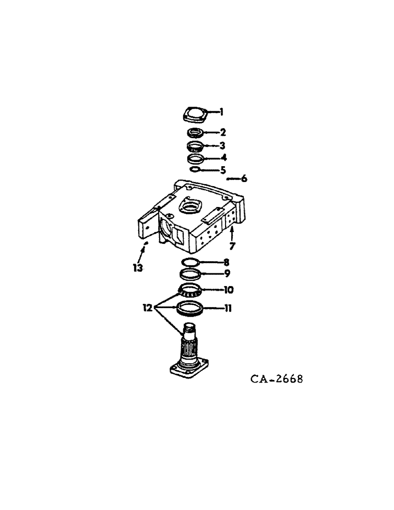 Схема запчастей Case IH 1066 - (14-02) - SUSPENSION, TRICYCLE FRONT UPPER BOLSTER, 766, 966, 1066, 1466, HYDRO 100, 1466, TRACTORS WITH AWD Suspension