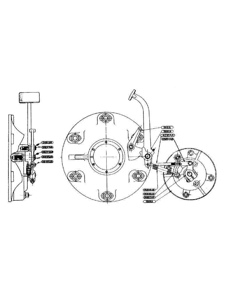 Схема запчастей Case IH S-SERIES - (069) - INDEPENDENT BRAKE PEDAL AND LOCK ASSEMBLY, FOR S AND SC TRACTORS NUMBERS 4504858 AND AFTER, S,SC,SO (07) - BRAKES